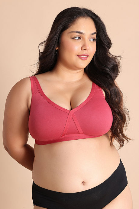 Zivame True Curv Double Layered Non Wired Full Coverage Super Support Bra - Garnet Rose — image 2